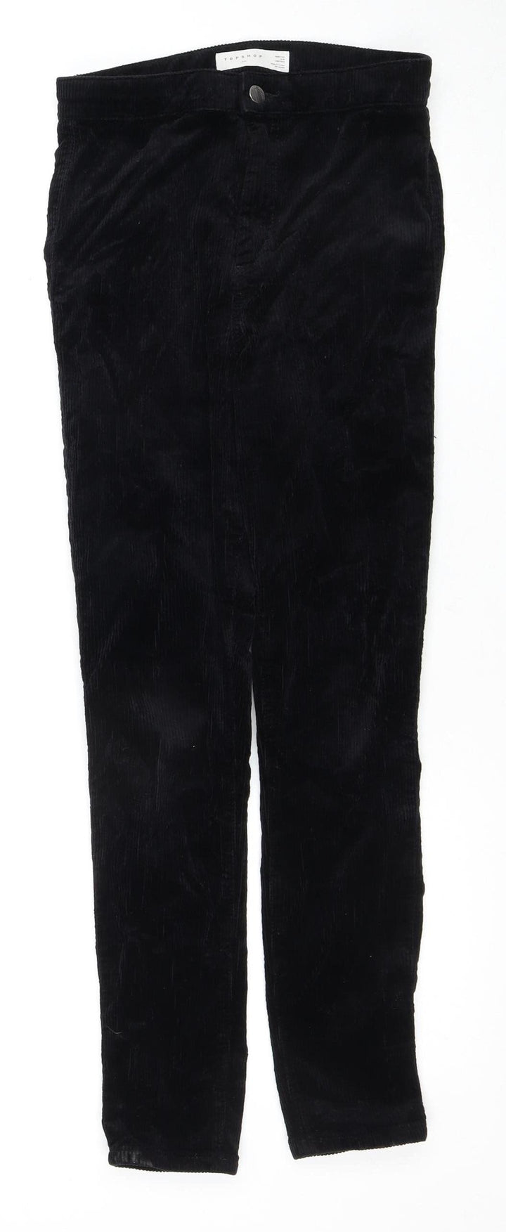 Topshop Women's Black High-Rise Skinny Trousers Size 10