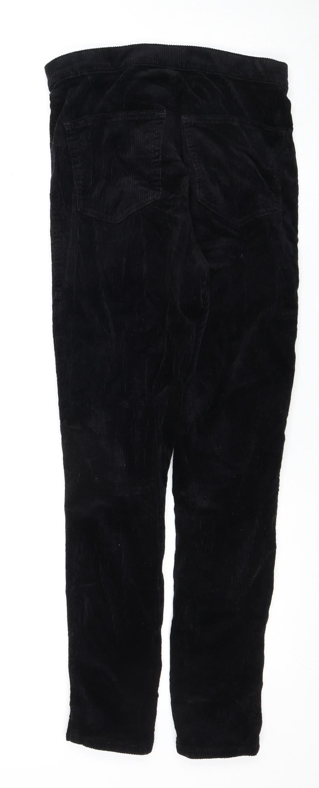 Topshop Women's Black High-Rise Skinny Trousers Size 10