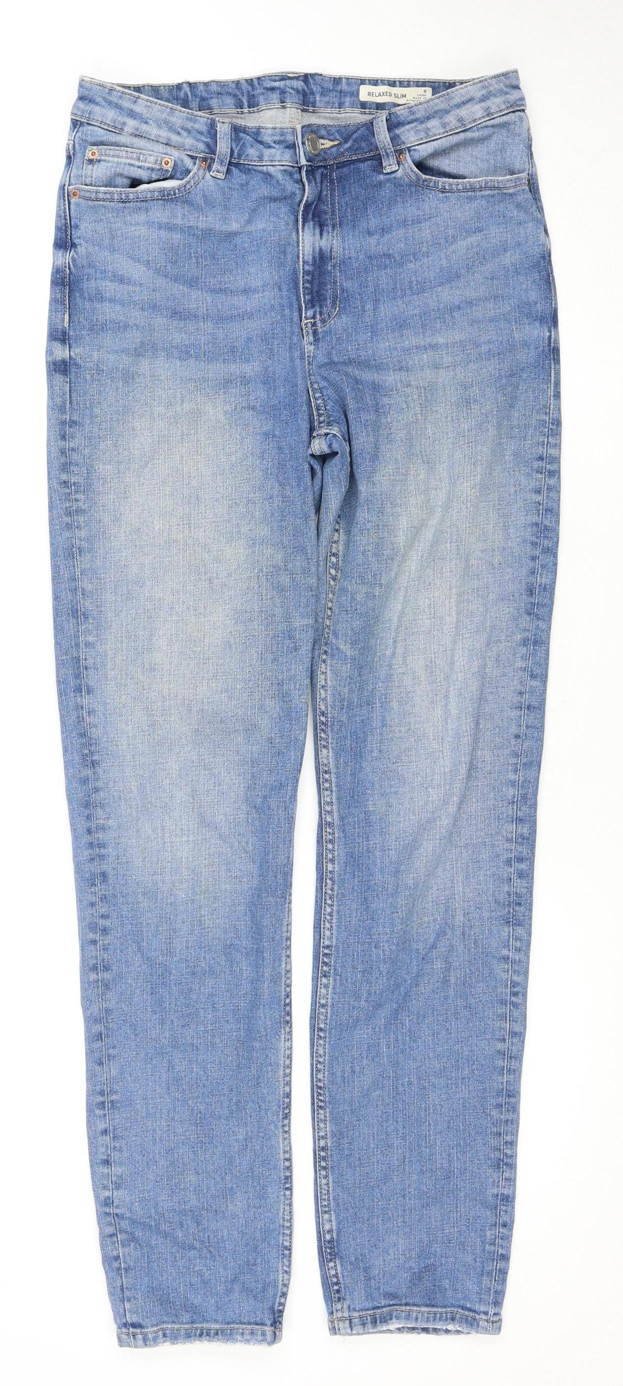 Marks and Spencer Blue Relaxed Straight Jeans Size 12