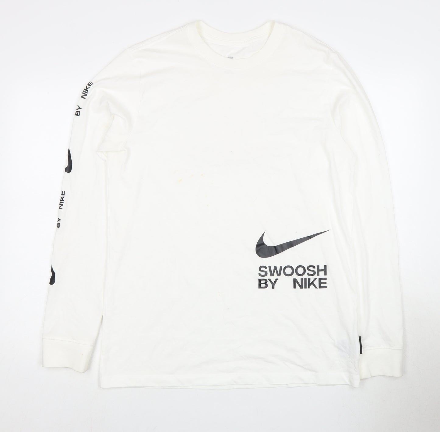 Nike Men's White Long Sleeve T-Shirt - Size M