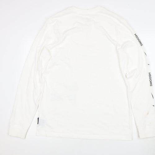 Nike Men's White Long Sleeve T-Shirt - Size M