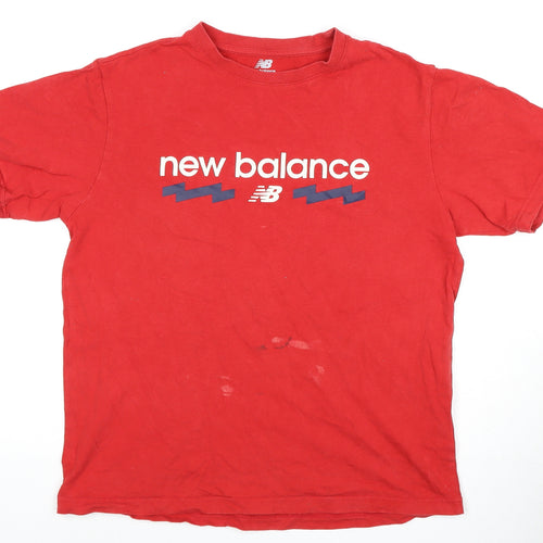 New Balance Men's Red M Cotton T-Shirt