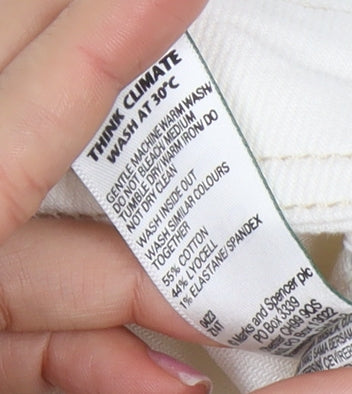 Marks and Spencer Women's Ivory Midi Pencil Skirt Size 20