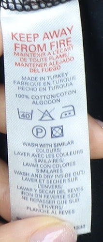 French Connection Girls Black Tank Top, Size 14, Accented Logo