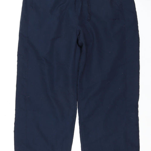 Olympus Women's Blue Trousers, Size 14, Elastic Waist