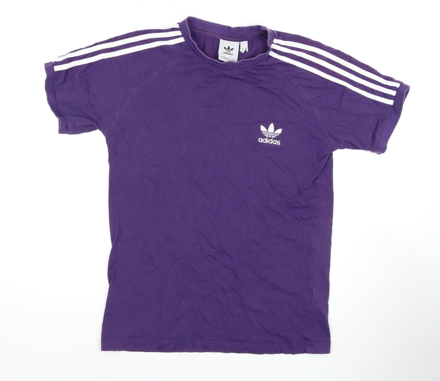Adidas Unisex Purple T-Shirt - Size L, Short Sleeve
