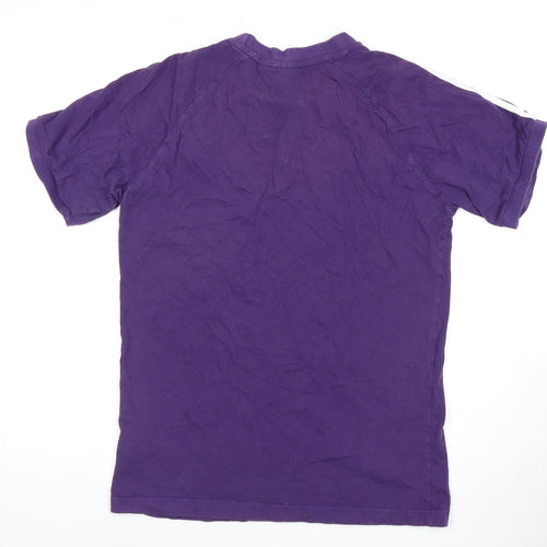 Adidas Unisex Purple T-Shirt - Size L, Short Sleeve