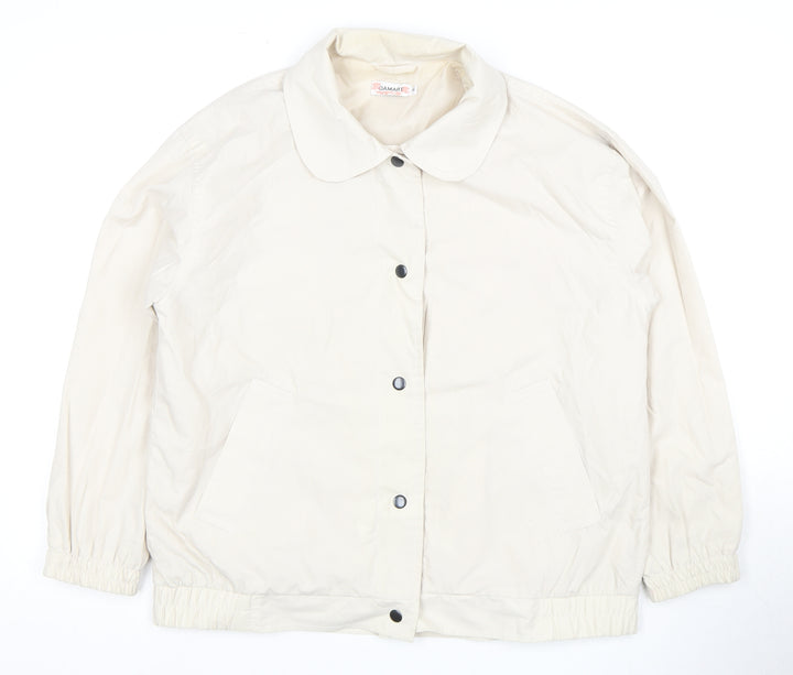 Damart Women's Beige Collared Jacket Size 14