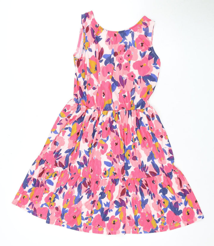 Next Girls Multicoloured Fit & Flare Floral Dress 14Y