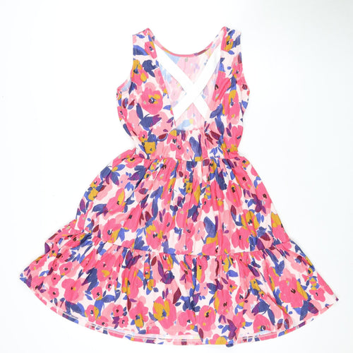 Next Girls Multicoloured Fit & Flare Floral Dress 14Y