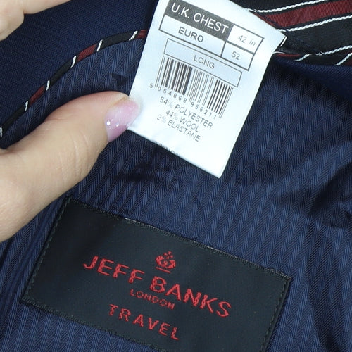 Jeff Banks Men's Blue Blazer, Size 42L, Business
