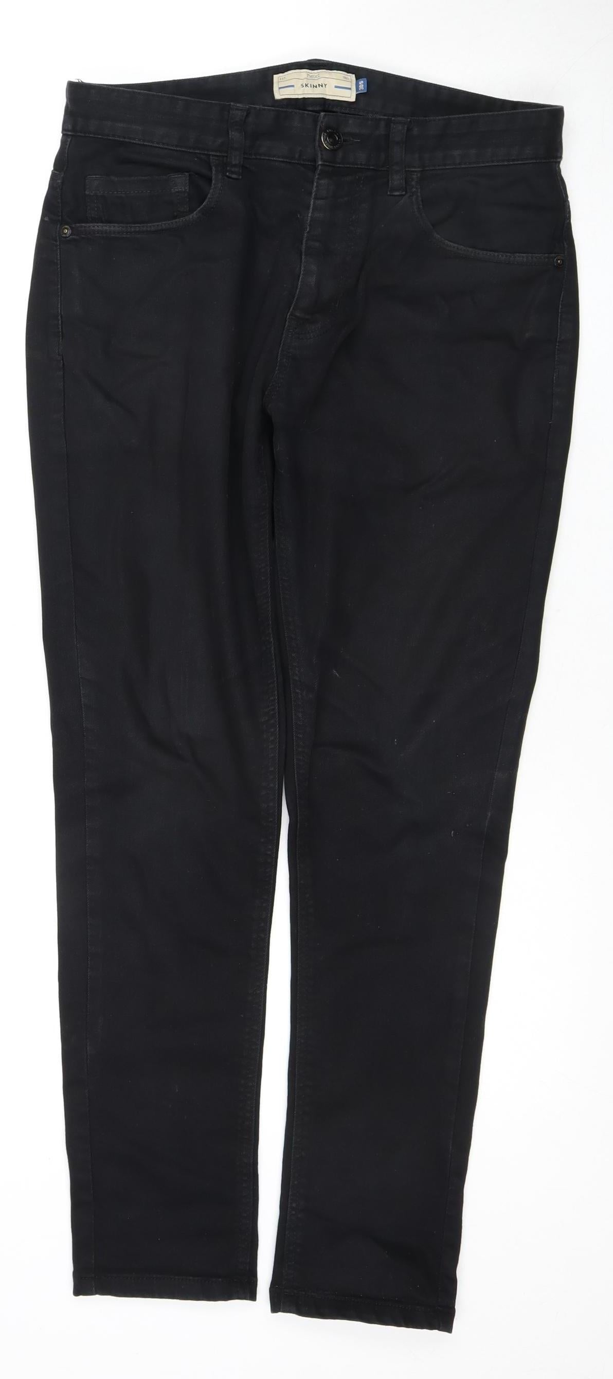 Next Men's Black Skinny Denim Jeans Size 30S