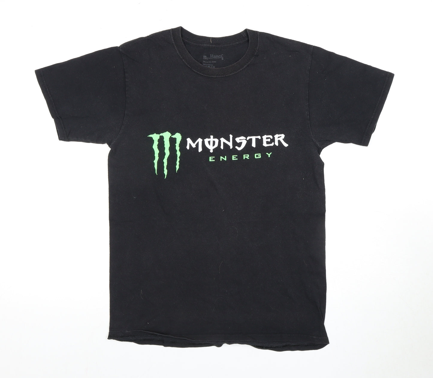 Hanes Men's Black Monster Energy T-Shirt Size S