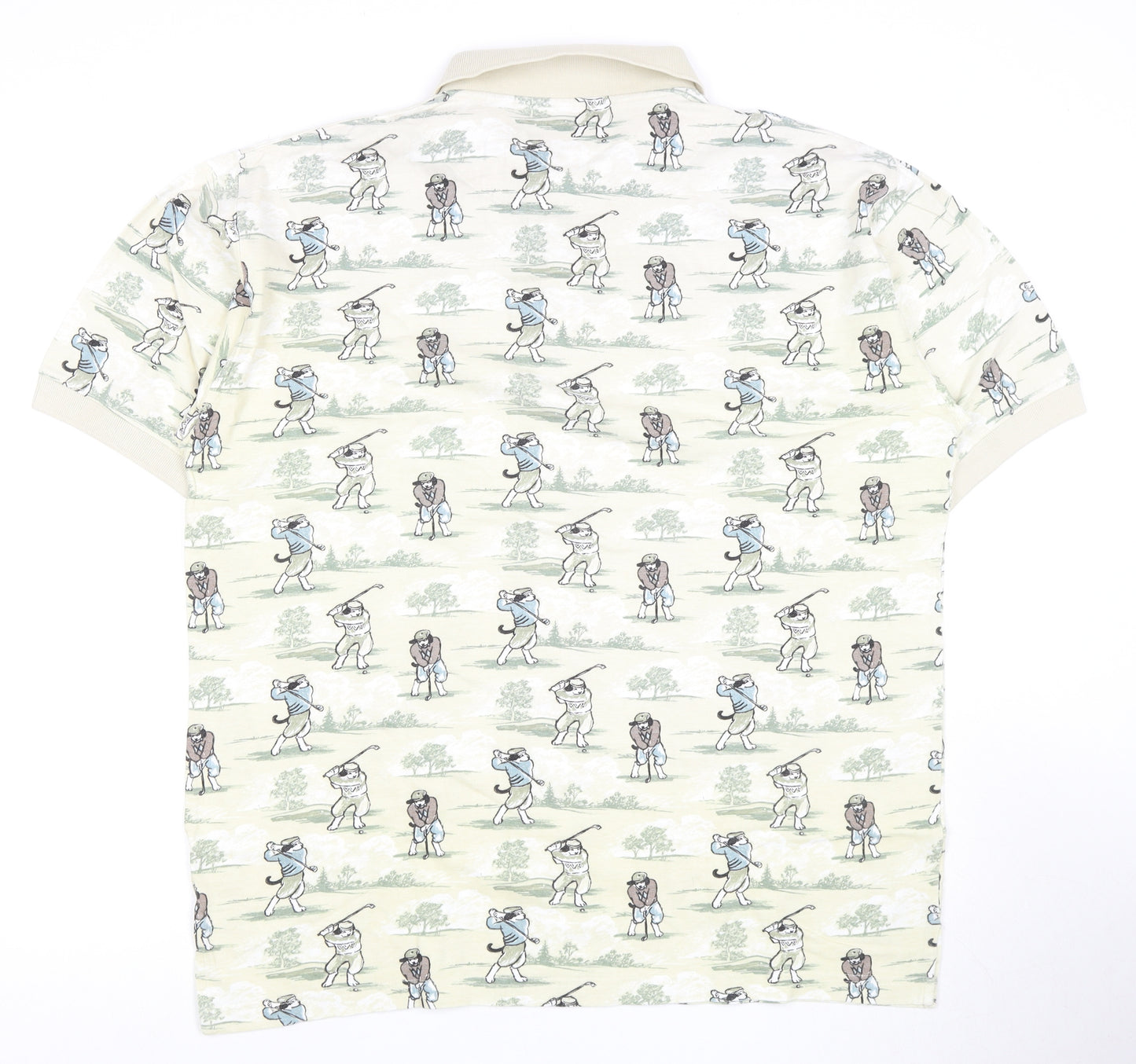 Big Dogs Unisex Multicoloured Large Polo Shirt – Golf Theme