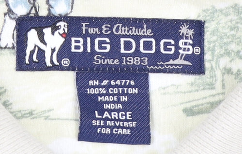 Big Dogs Unisex Multicoloured Large Polo Shirt – Golf Theme