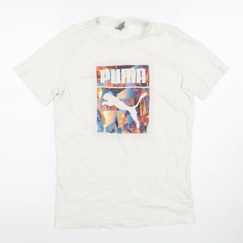 Puma Boys XL White Graphic T-Shirt