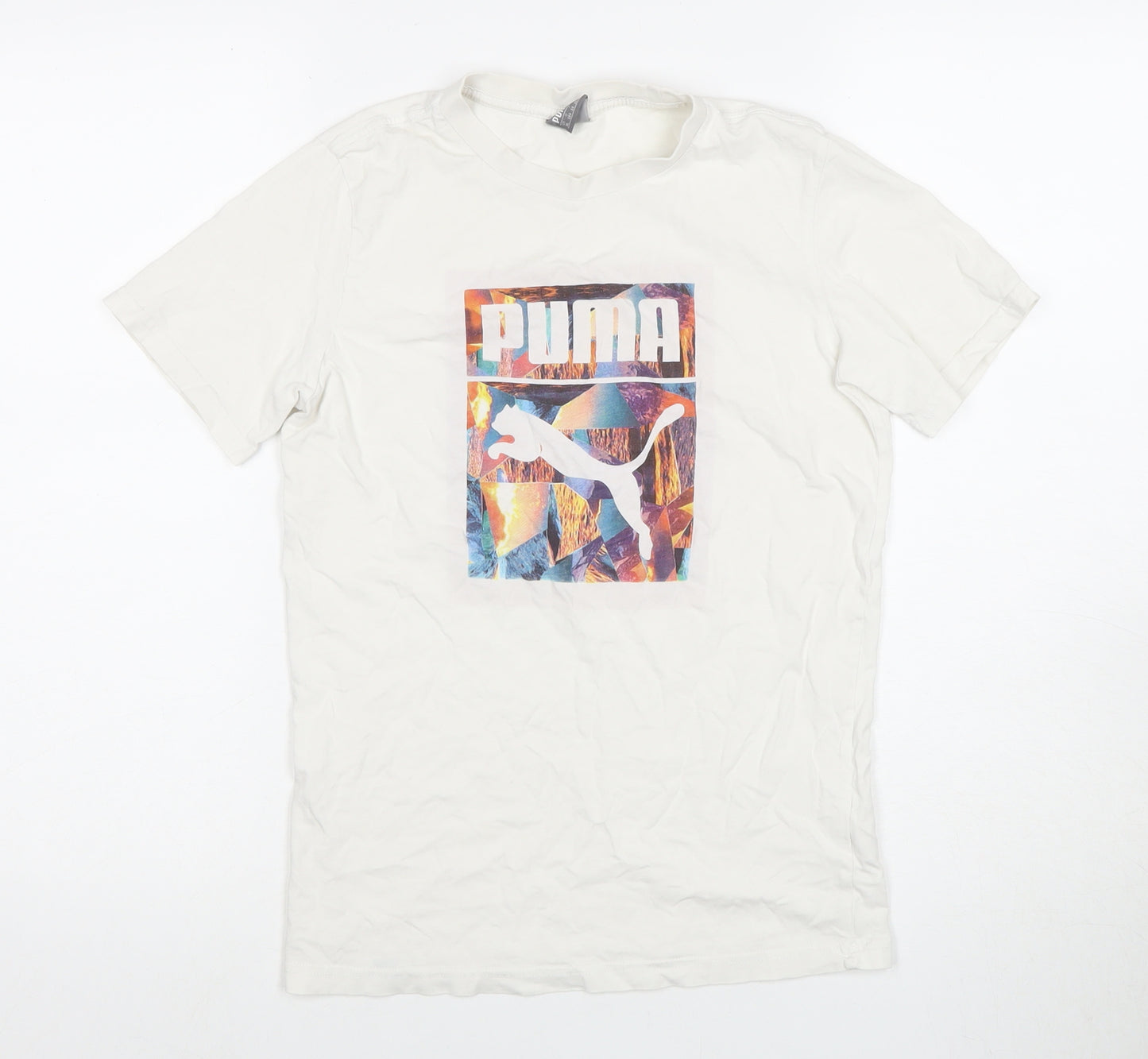 Puma Boys XL White Graphic T-Shirt