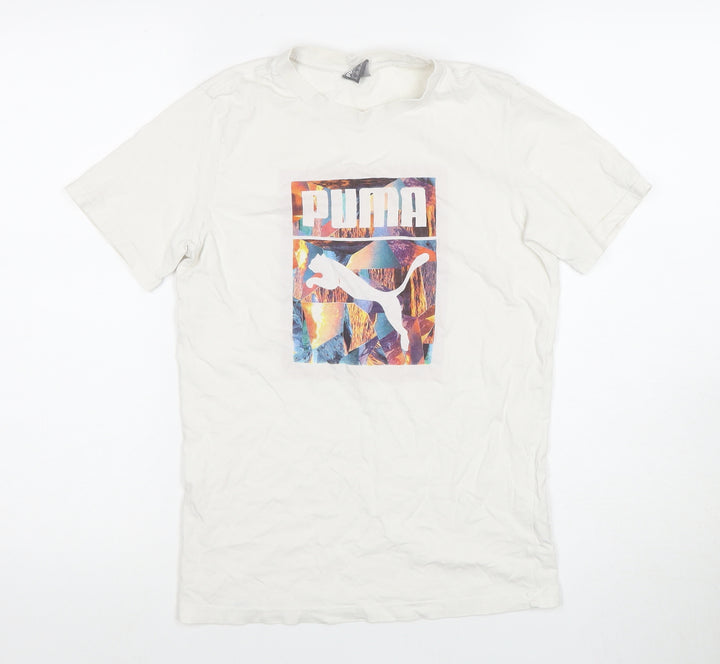 Puma Boys XL White Graphic T-Shirt