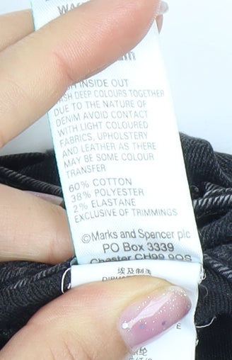 Marks and Spencer Women's Black Skinny Jeans, Size 14