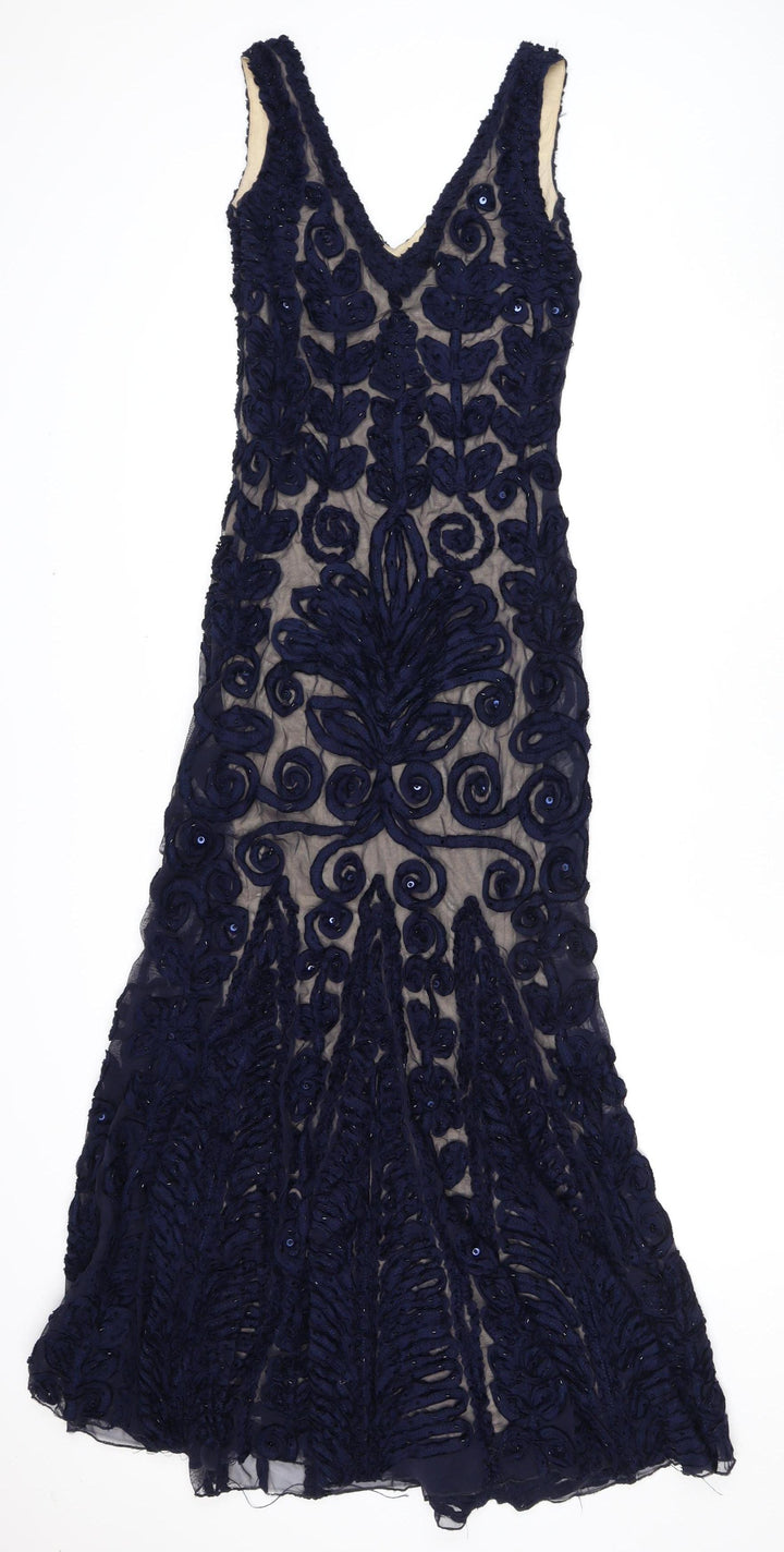 Collection Women’s Blue Bodycon Midi Dress - Size 8 Party