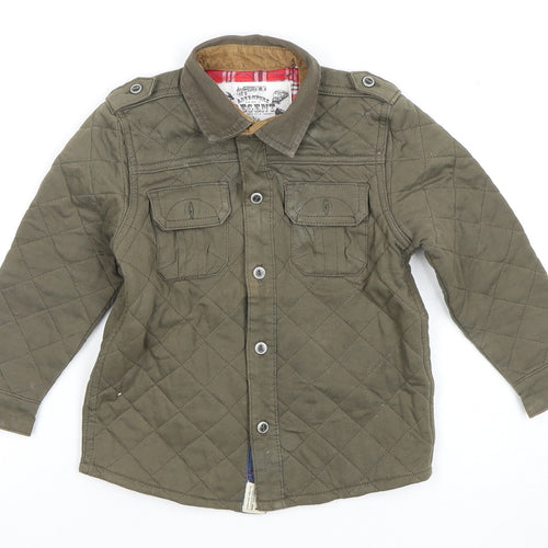 Marks and Spencer Boys Green Quilted Jacket 3-4 Years