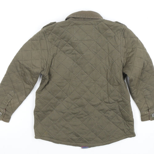 Marks and Spencer Boys Green Quilted Jacket 3-4 Years