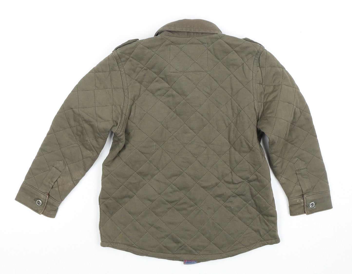 Marks and Spencer Boys Green Quilted Jacket 3-4 Years