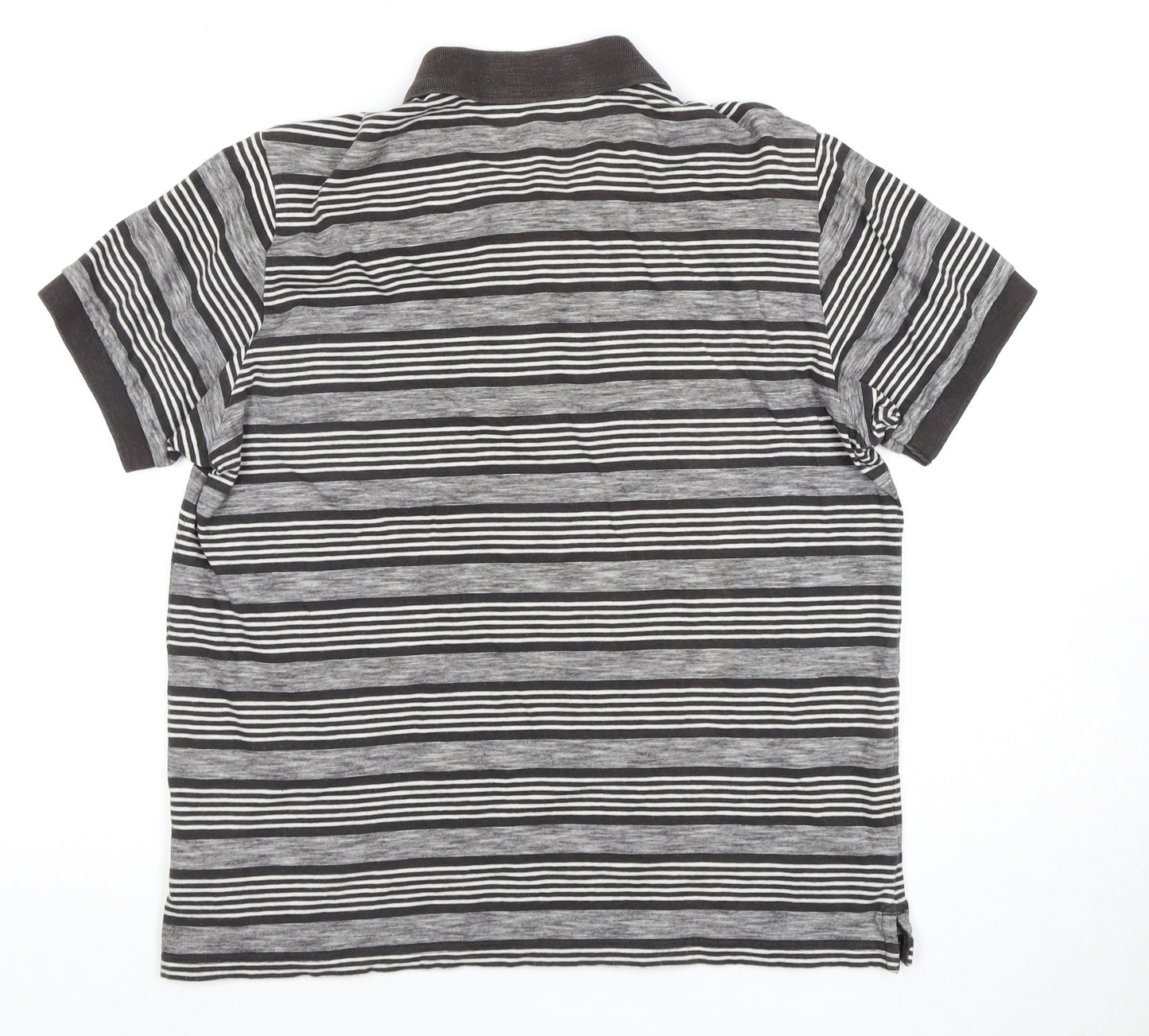 Ben Sherman Men's Black Striped Polo Shirt M