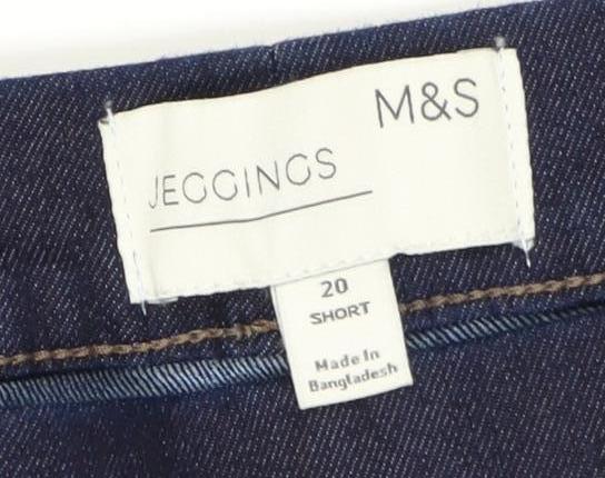 Marks and Spencer Women's Blue Jeggings, Plus Size 20