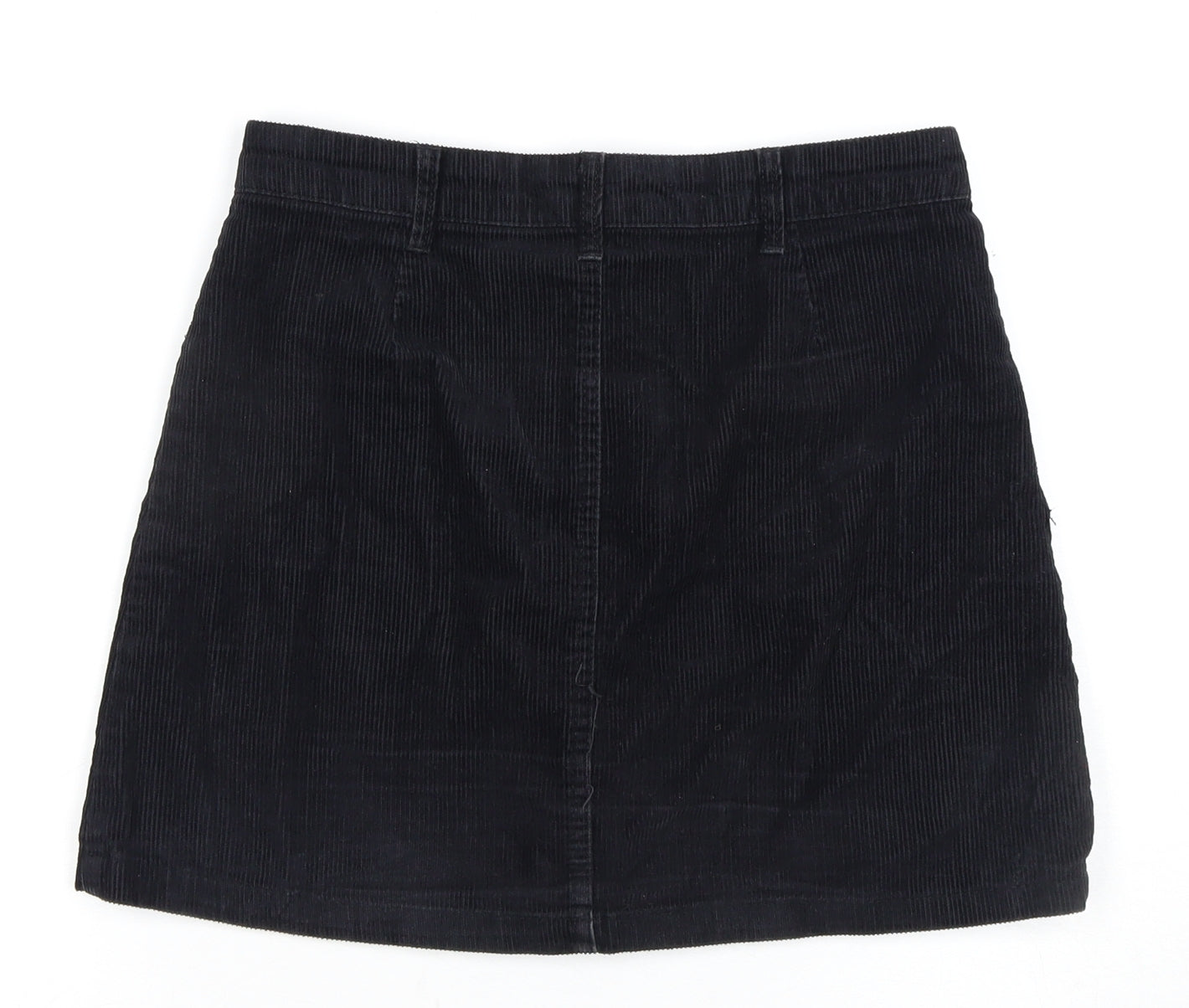 Brave Soul Women's Black A-Line Corduroy Skirt S