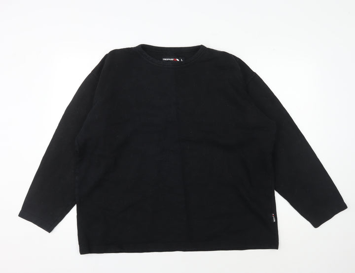 Trespass Men's Black Crew Neck Sweatshirt Large