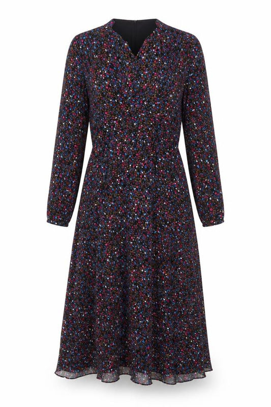 Front view of Jigsaw Women's Multicoloured Floral Dress, size 8