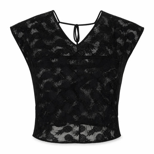 SoulCal & Co Women's Black Lace Camisole Blouse, Size 12
