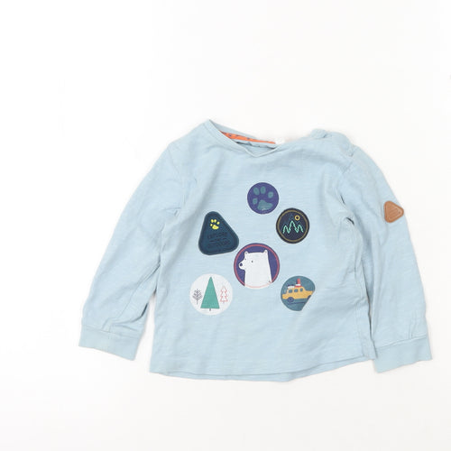 Unisex Baby Blue Graphic Long Sleeve T-Shirt, 9-12 Months