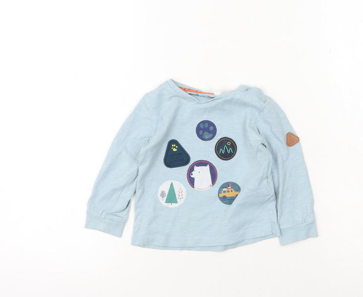 Unisex Baby Blue Graphic Long Sleeve T-Shirt, 9-12 Months