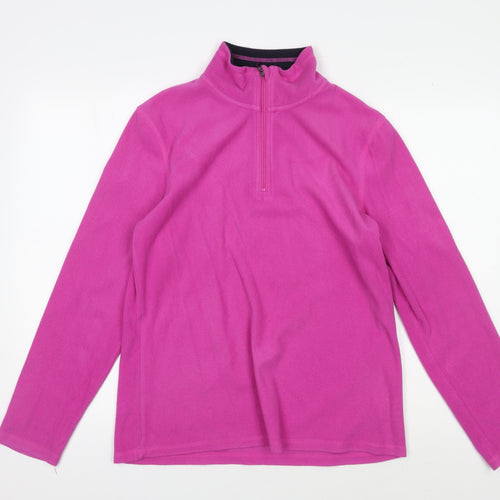 Alpine Spirit Women's Pink Fleece Pullover Sweatshirt S