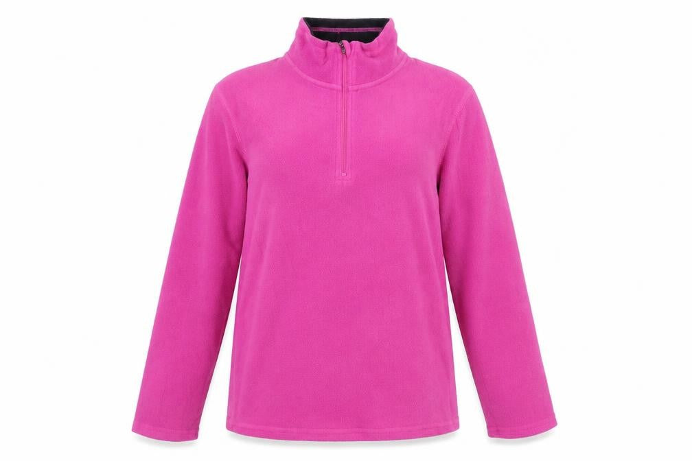 Front view of Alpine Spirit Women's Pink Fleece Pullover Sweatshirt S