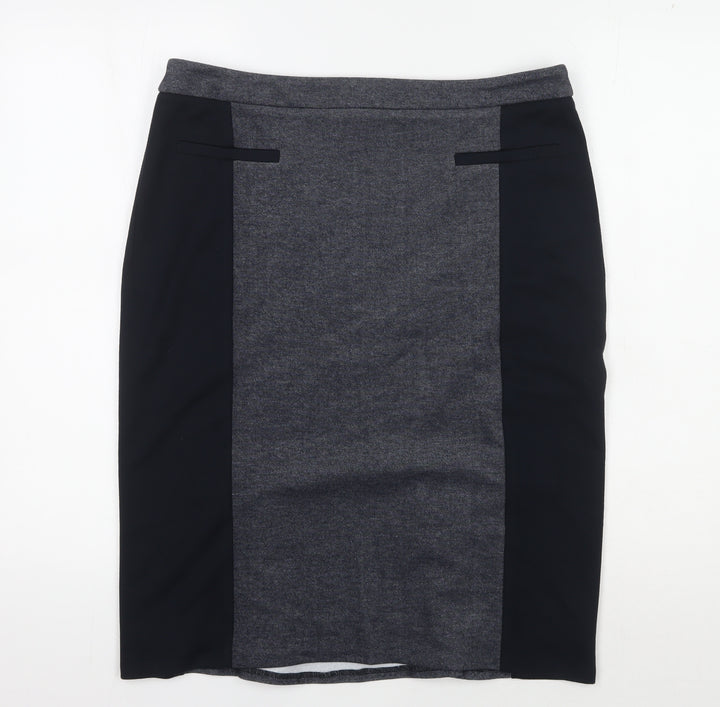Viyella Women's Grey Pencil Skirt, Size 12, Business Casual