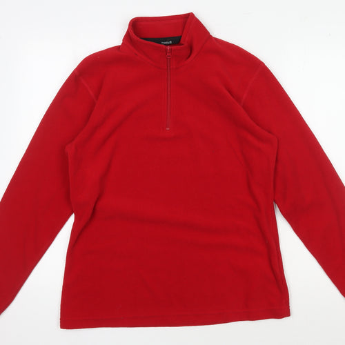 Regatta Women's Red Fleece Pullover Zip Sweatshirt UK 10