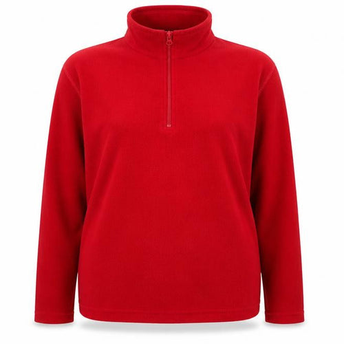 Regatta Women's Red Fleece Pullover Zip Sweatshirt UK 10