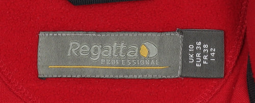 Regatta Women's Red Fleece Pullover Zip Sweatshirt UK 10