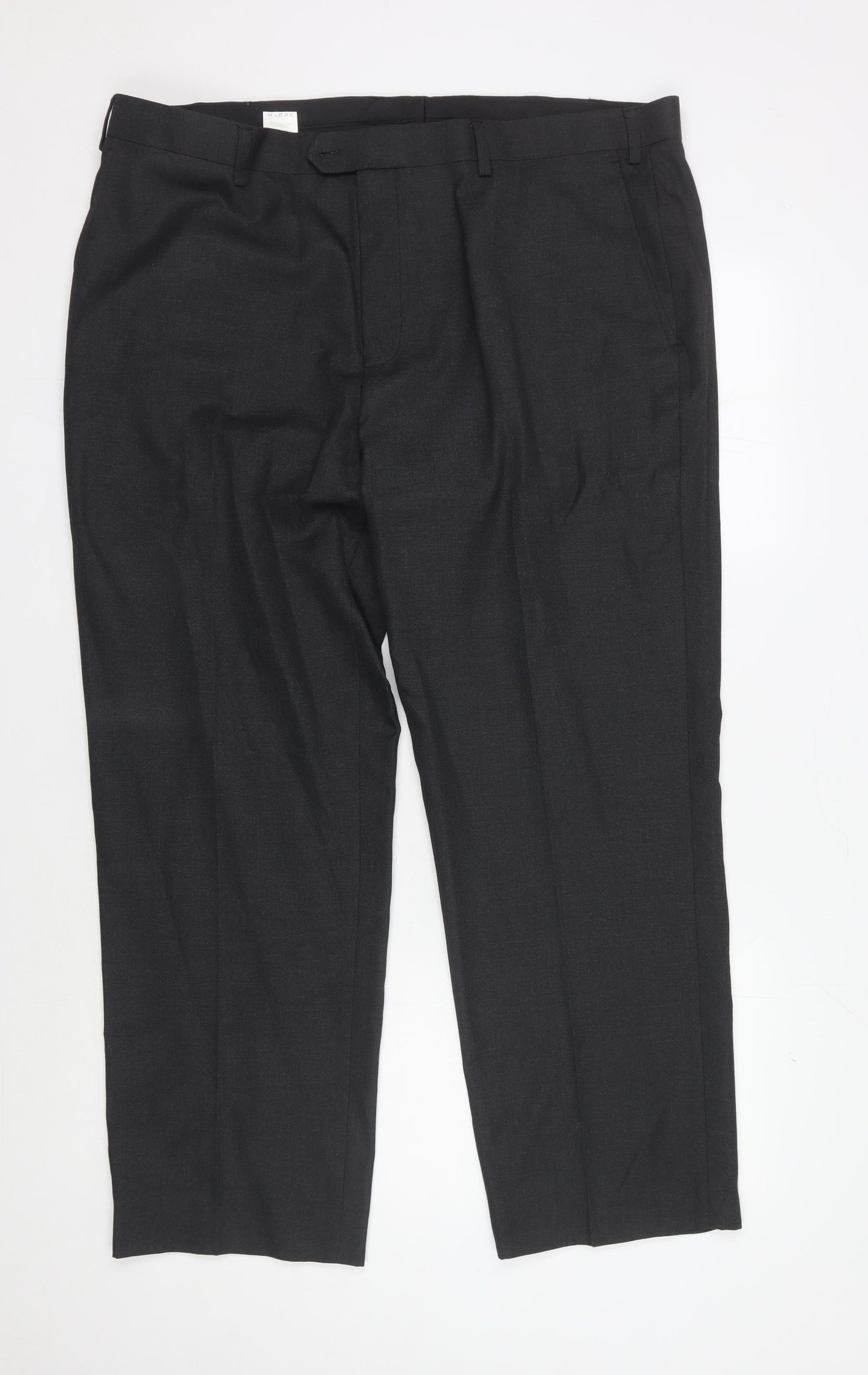 Moss Bros Men's Black Dress Pants - Size 40, Regular Fit
