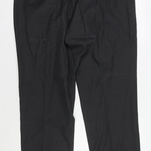 Moss Bros Men's Black Dress Pants - Size 40, Regular Fit