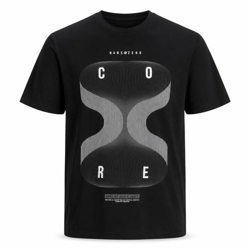 Jack & Jones Men's Black Medium Graphic Print T-Shirt