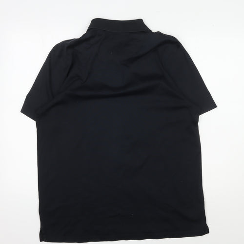 Jaeger Men's Black Polo Shirt - L, Collared & Buttoned