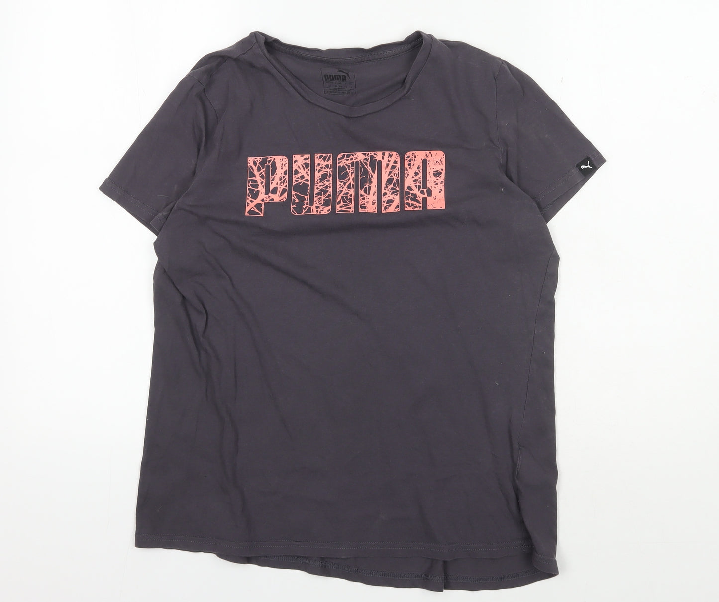 Puma Women's Black Crew Neck T-Shirt, Size 14