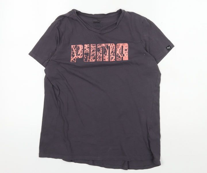 Puma Women's Black Crew Neck T-Shirt, Size 14