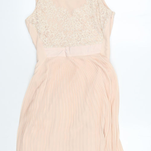 Ted Baker Women's Beige Dress Size 6 Sleeveless Lace