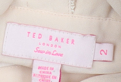 Ted Baker Women's Beige Dress Size 6 Sleeveless Lace