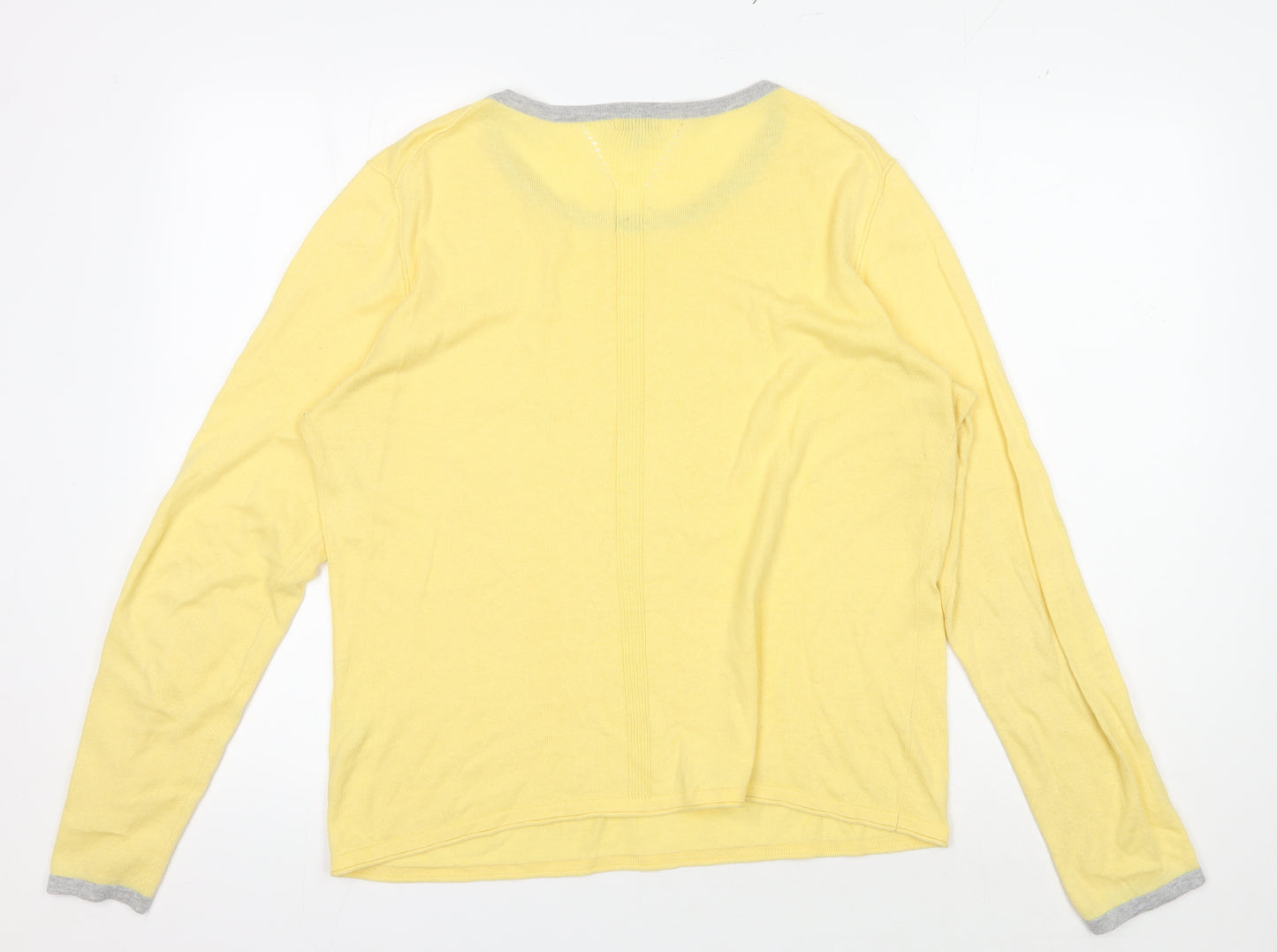 Jigsaw Women's Yellow Pullover Jumper, Size L, Crew Neck